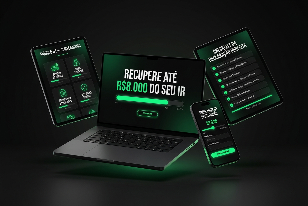 Mockup do produto IR Restituição MAX