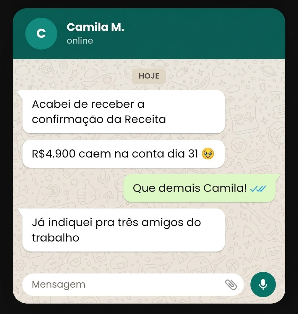 Depoimento Camila M. via WhatsApp